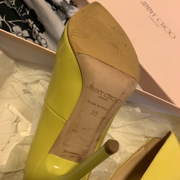 SOLD!Jimmy Choo Patent Leather Anouk Heels Size 38 - Picture 2 of 6